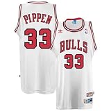 adidas Chicago Bulls #33 Scottie Pippen White Soul Swingman Throwback Basketball Jersey