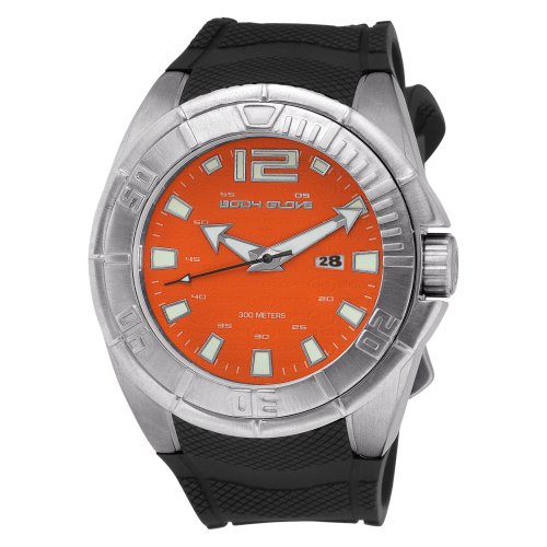 Body Glove Men’s OhzBro Steel 300 Meter Dive Orange Dial Watch #30054