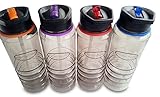 Sports Drink Bottle with Straw Flippable Drinking Spout and Carry Handle 750ML