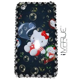Hello Kitty iPhone 3G/3GS Black Case + Free SCREEN PROTECTOR #29