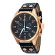 Adee Kaye #AK7234-MRG Men's Leather Band Classic Retro Chronograph Watch