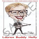 Londons Times Funny Panel Hollywood Cartoons - Lauren Buddy Holly - Light Switch Covers - 2 plug outlet cover