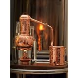 Destille "Arabia" (Al-Ambik� E-1251) 0,5 Liter mit Aromakorb. Neues Modell mit verbessertem Spiritusbrenner! Legale Dampfdestille f�r Alkohol und Hydrolate (�therische �le)von "CopperGarden�"
