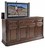 Emory Plasma LCD TV Motorized Lift Entertainment Center with Fireplace