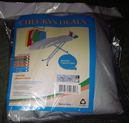 100% cotton scorch resistant ironing board cover and pad standard size 15 x 55 silver silicone
