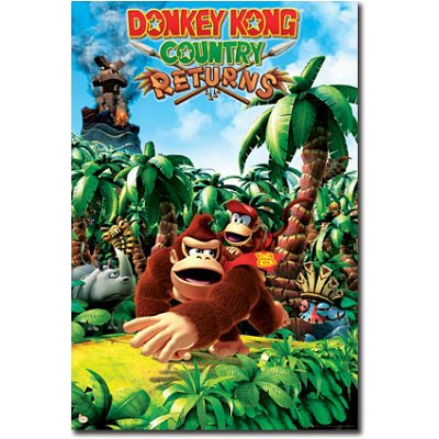 Donkey Kong Country Returns Video Game Poster Print - 22x34