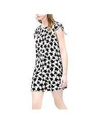 Houndstooth Print Short Sleeves  Dress