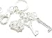 Trendy 2 Key & Crown Charm Key Chain with Clip