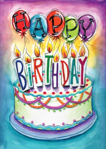 Toland Home Garden  Birthday Wishes 28 x 40-Inch Decorative USA-Produced House Flag