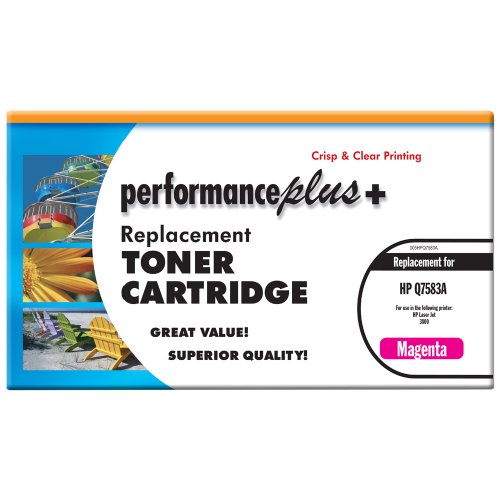 Performance Plus Remanufactured Q7583A Magenta Laser Toner Cartridge, Qualtity, Clear, Crisp Printing