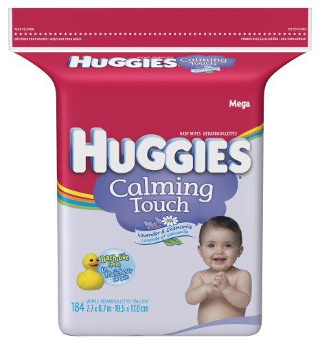 Huggies Calming Touch Lavender & Chamomile Baby Wipes Popup Refill, 184-Count Pack (Pack of 3)