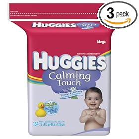 Huggies Calming Touch Lavender & Chamomile Baby Wipes Popup Refill, 184-Count Pack (Pack of 3)