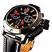 6sense 6 Hands Men's Fashion Quartz Watch with Black Dial Belt