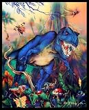 Dan Mcmanis T Rex Dinosaur Awesome Framed Art Poster Print - 16 X 20