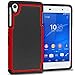 Xperia Z3 Case,Sony Xperia Z3 Case[Drop Protection] [Shock-Absorption] [Impact Resistant] Bumper Premium Hard Case for Sony Xperia Z3(Not for Z3+ / Z3 Compact / Z3 Dual / Z3v / Z3 Tablet) (red)