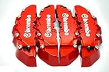 RED BREMBO LOOK BRAKE CALIPER COVER KIT FRONT & REAR 4 PCS