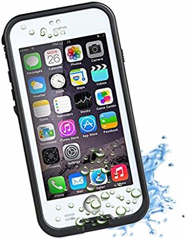 Aiwotowow, Best iPhone 6 Plus Waterproof Case [New Version] New-Arrival 2 Meters/6.6ft Underwater Shockproof Snowproof Dirtpoof Protection Case with Touch ID for iPhone 6 Plus [5.5 inches] (White)
