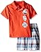 Kids Headquarters Boys' Little 2 Piece Set-Polo Shirt and Plaid Short