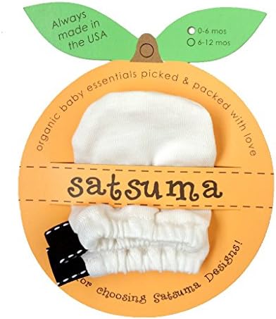 Satsuma Designs Organic Baby No Scratch Mittens - 0-6 Months (Natural)