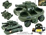 Remote Control (RC) Amphibious Tank BB shooting -- Green