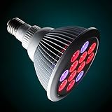 TL 12W LED植物育成ライト 口金 E27水耕栽培ランプ 630nm:660nm:460nm LED使用 小型スポットライト水耕栽培 室内栽培 観賞用ライト 電照菊 CE PSE クリア商品