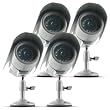 SVAT VU301-C High Resolution Weatherproof Indoor/Outdoor Night Vision Color Surveillance CCD Security Camera - Bonus Pack of 4