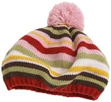 San Diego Hat Girls 2-6x Stripe Beret With Pom Pom Detail,Stripe,2-4 years