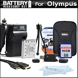 16GB Accessory Kit For Olympus VR-320 VR-310 Digital Camera Includes 16GB High Speed SD Memory Card + Extended (1000Mah) Replacement LI-42B Battery + Ac / Dc Travel Charger + Hard Case + Mini HDMI Cable + USB 2.0 SD Card Reader + Screen Protectors + More