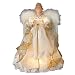 Kurt Adler 10-Light 16-1/2-Inch Ivory and Gold Angel Treetop
