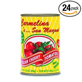 Mangia Carmelina Brands Italian Cherry Tomatoes (Pomodorini) in Juice, 14.28-Ounce Cans (Pack of 24)