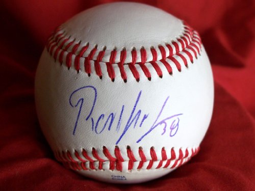 Ramon Troncoso Autographed ROLB Baseball, Los Angeles Dodgers, Proof Photo of Ramon Signing for Us.