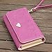 Envelope Wallet Purse Phone Case for iPhone 4 4S 5 5S Samsung S2 (Purple)