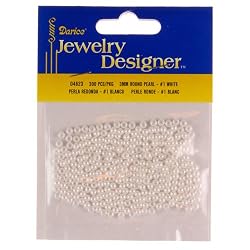 3mm Loose Round Pearls, White, 300 Pc Pkg
