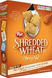 Post Shredded Wheat Honey Nut Cereal, Spoon Size, 20-Ounce Boxes (Pack of 4)