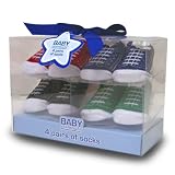 Baby Essentials Socks, Boys, 4 Pack,0-6 months ~ Baby Essentials