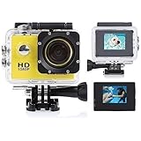 CCbetter &reg; Sports Action Camera CS710 12mp 120 Degree Waterproof Diving Video DVR (Yellow)