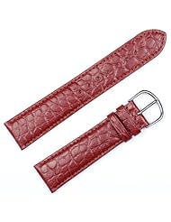 Genuine Alligator w/Round Scales Watchband Havana 18mm Watch band - by deBeer