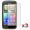 Three Clear Screen Protectors / Covers for HTC Sensation 4G