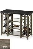 Kingston 36w Wine Console With Brown Marble Top