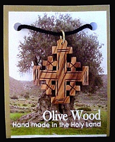 Jerusalem Cross Necklace Religious Jewelry Made in Bethlehem