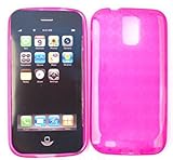 Samsung Hercules T989 PU Skin, Trans. Hot Pink Jelly Silicon Case, Cover ,F ....