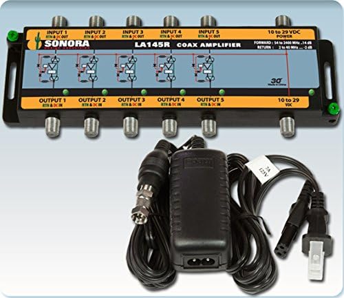 Sonora Design Associates LA145RT Sonora 5 Coax Amplifier. 54 To 2400 Mhz - 14 Db Gain - 2 To 40 Mhz Passive Re