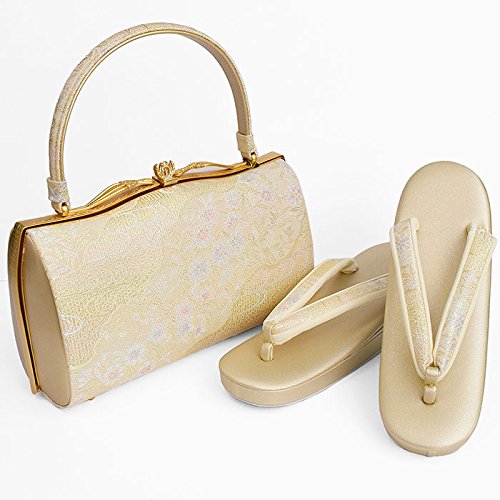 和ごころきもの屋　【紗織】ブランド【草履バッグセット】Ｍサイズ【帯地】パールトーン加工済【３枚芯】【日本製】和装バッグ　着物　バッグ　セット　フォーマル　単品　礼装　留袖　成人式　結婚式　訪問着　附下げ　振袖　bagset182