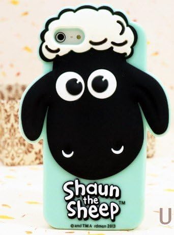 Genesong Nice Gift Silicone Cute Sheep Shaun Phone Case New Design for Iphone 5/5s(Mint)