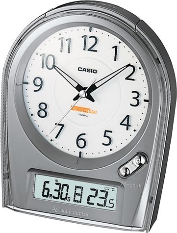 CASIO wave ceptor 電波クロック TTM-150J8JF アナログタイプ (福島・九州両局対応) 温度・カレンダー表示