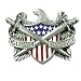 Chrome Warrior USA Bald Eagle Pewter Belt Buckle