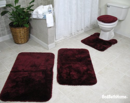 Royale Bath Rugs Merlot, 21 x 34