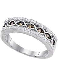 0.38CTW-DIA COGNAC DIAMOND FSAHION BAND