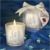 Candle Votive Frosted Glass Sparkle Castle Design (30 per order) Wedding Favors