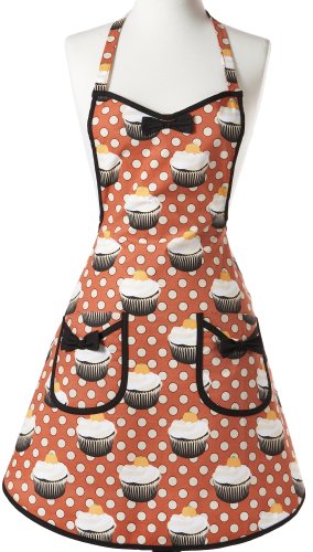 Jessie Steele Audrey Bib Apron, Pumpkin Cupcakes